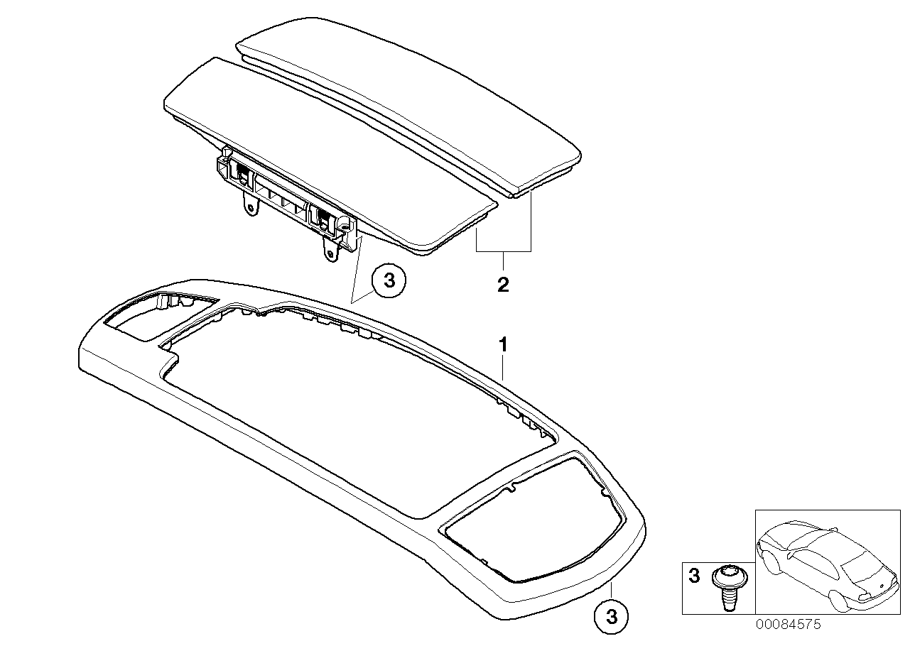 Genuine BMW 51167137430 E65 E66 Wood Panel, Center Armrest, Front ESCHE HELL (Inc. 730Ld, 740i & 740Li) | ML Performance EU EU Car Parts