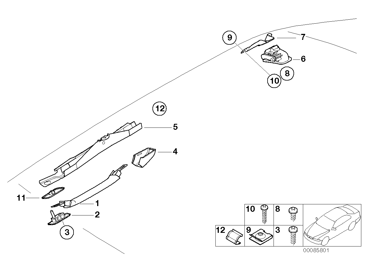 Genuine BMW 51168222650 E46 Bracket F Right Handle Its (Inc. 330Ci, 328Ci & 316Ci) | ML Performance EU Car Parts