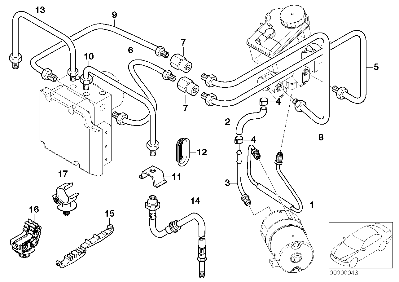 Genuine BMW 34326772617 E66 E65 E67 Pipe M12/M12 (Inc. 740d, 730i & 730Li) | ML Performance EU EU Car Parts