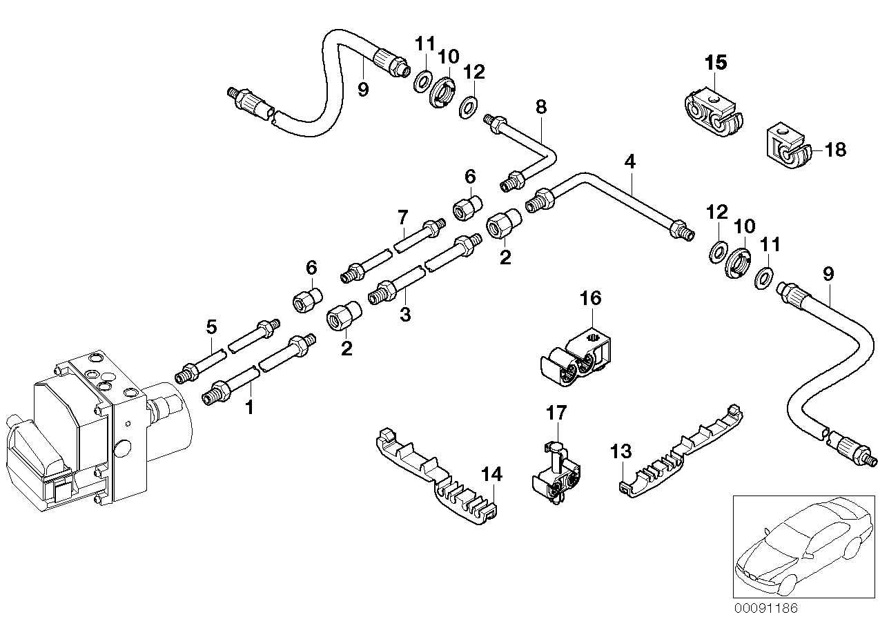 Genuine BMW 34326772608 E66 E65 E67 Pipe M10/M12 (Inc. 760Li, 740i & 745Li) | ML Performance EU EU Car Parts