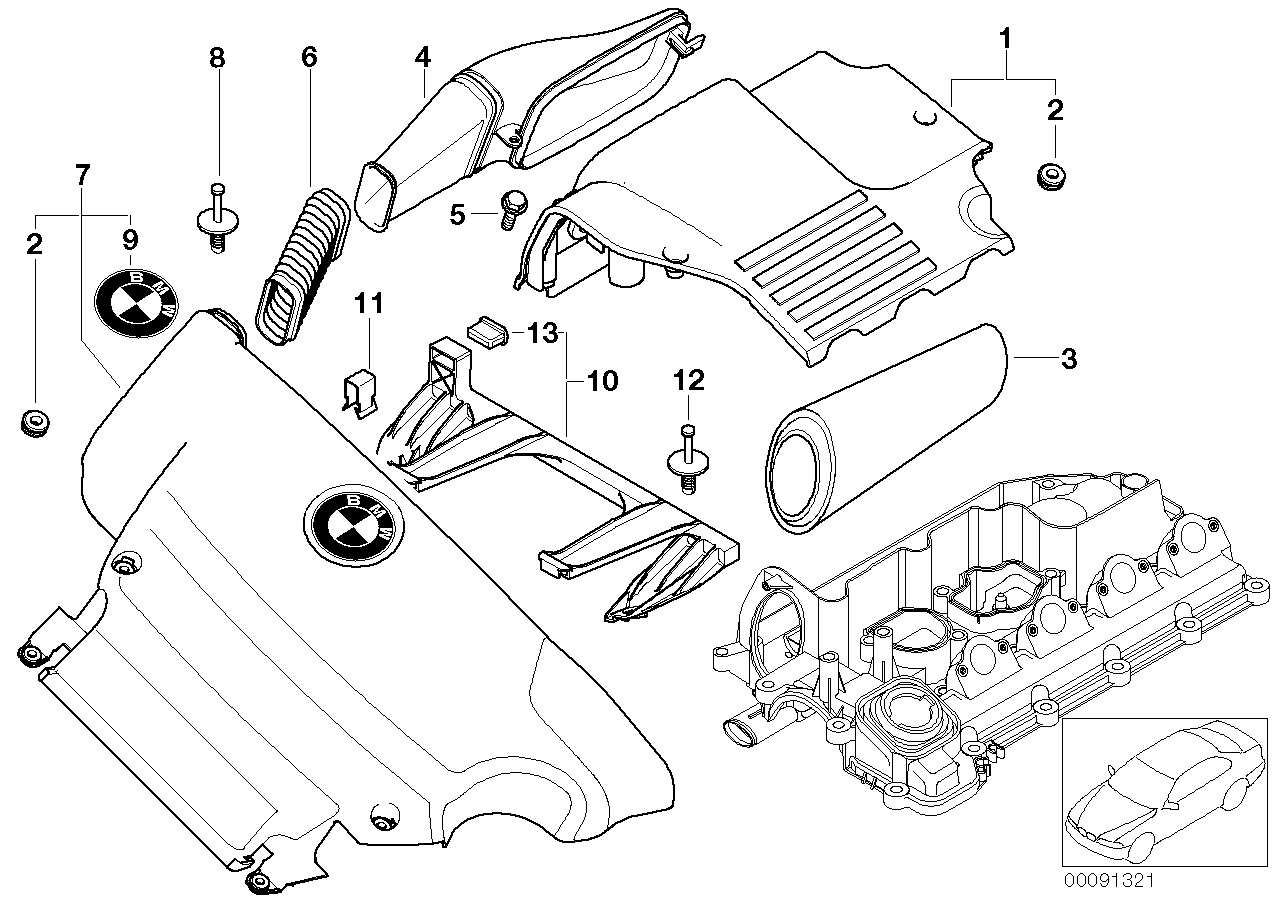 Genuine BMW 13717787518 E46 E83 Intake Manifold (Inc. 320td, 318d & X3 2.0d) | ML Performance EU EU Car Parts