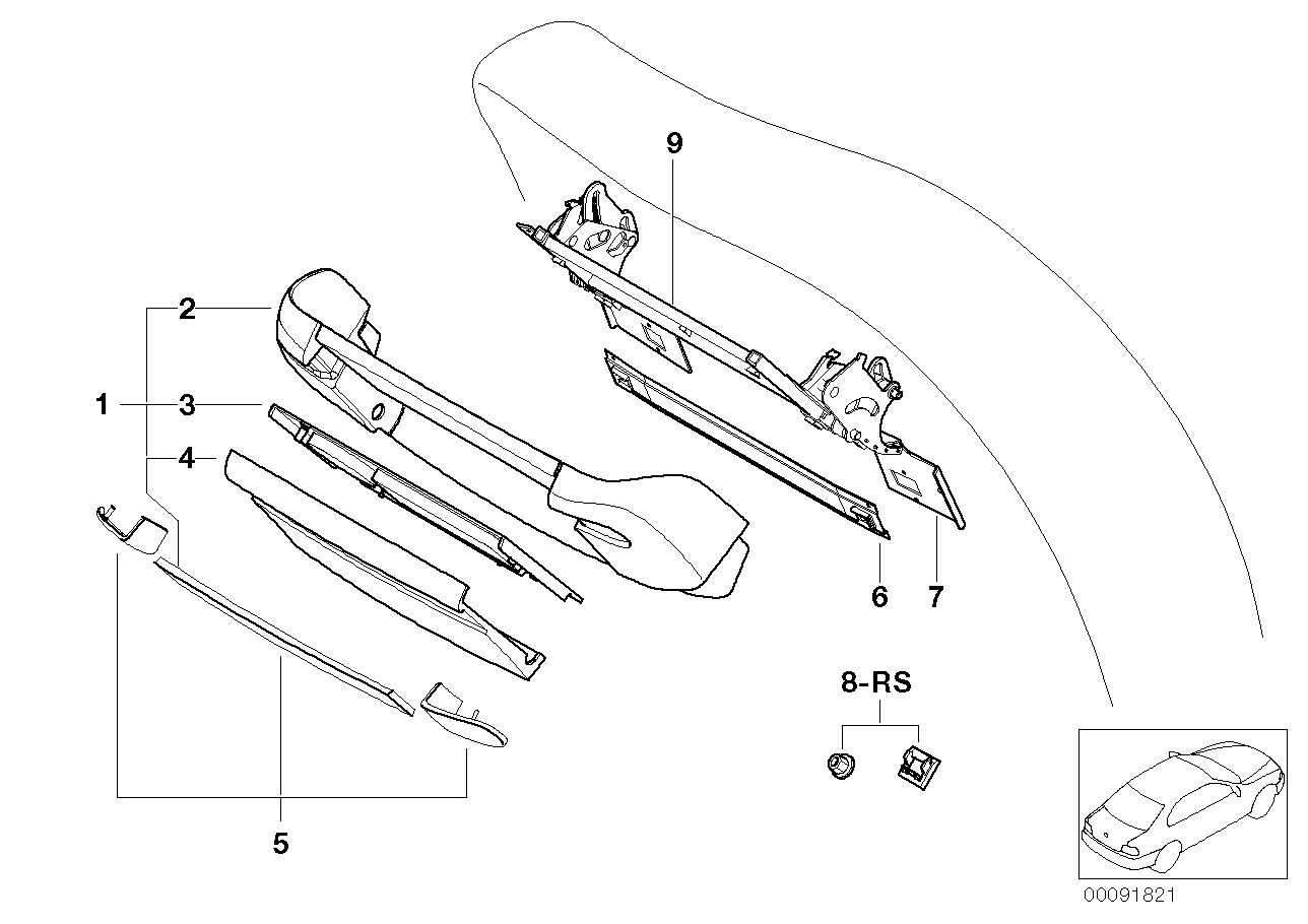 Genuine BMW 52108215103 E38 Repair Kit (Inc. 735iL, 750iLS & 730d) | ML Performance EU EU Car Parts