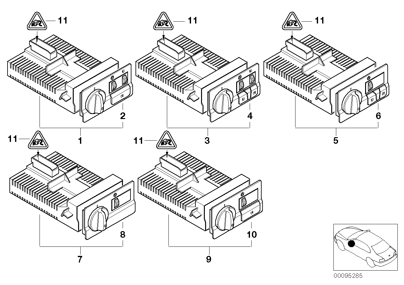 Genuine BMW 61318386191 E46 Control, Switch Unit For Lights (Inc.  & M3 CSL) | ML Performance EU Car Parts