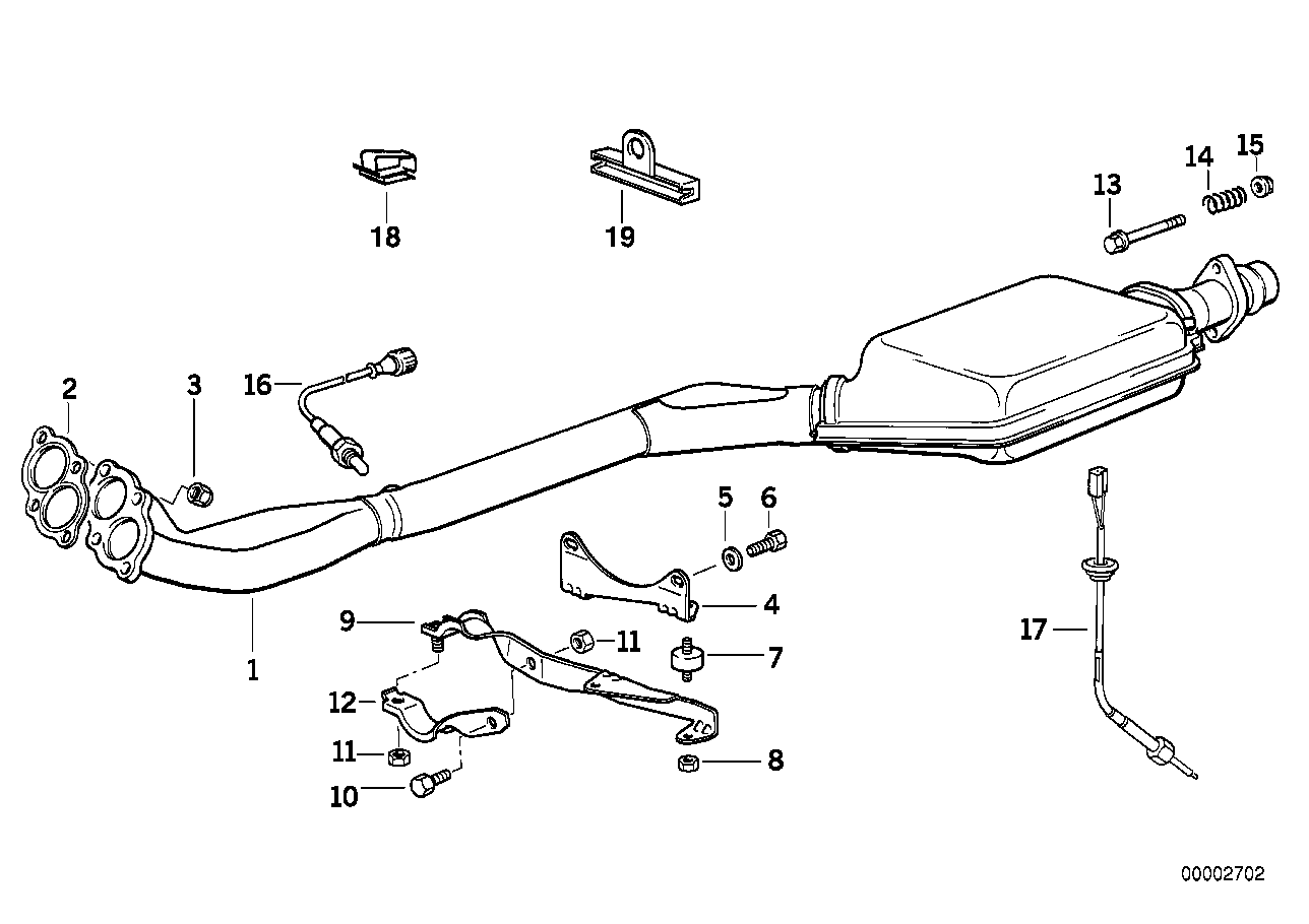 Genuine BMW 18301728575 E36 Exhaust Support (Inc. 318i & 318is) | ML Performance EU EU Car Parts