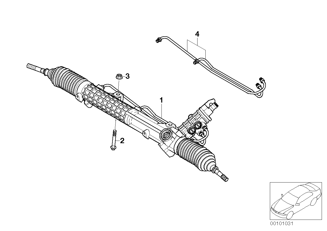 Genuine BMW 32131097315 E46 Exch. Hydro Steering Gear ZF (Inc. 316i 1.9, 316i 1.6 & 323Ci) | ML Performance EU EU Car Parts