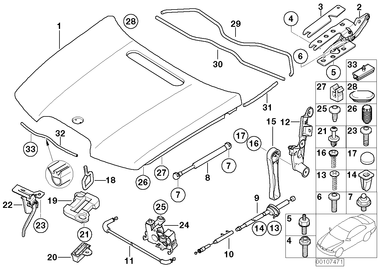 Genuine BMW 51717061915 E66 E65 E67 Front Engine Hood Sealing (Inc. 760i, 735Li & 740Li) | ML Performance EU EU Car Parts