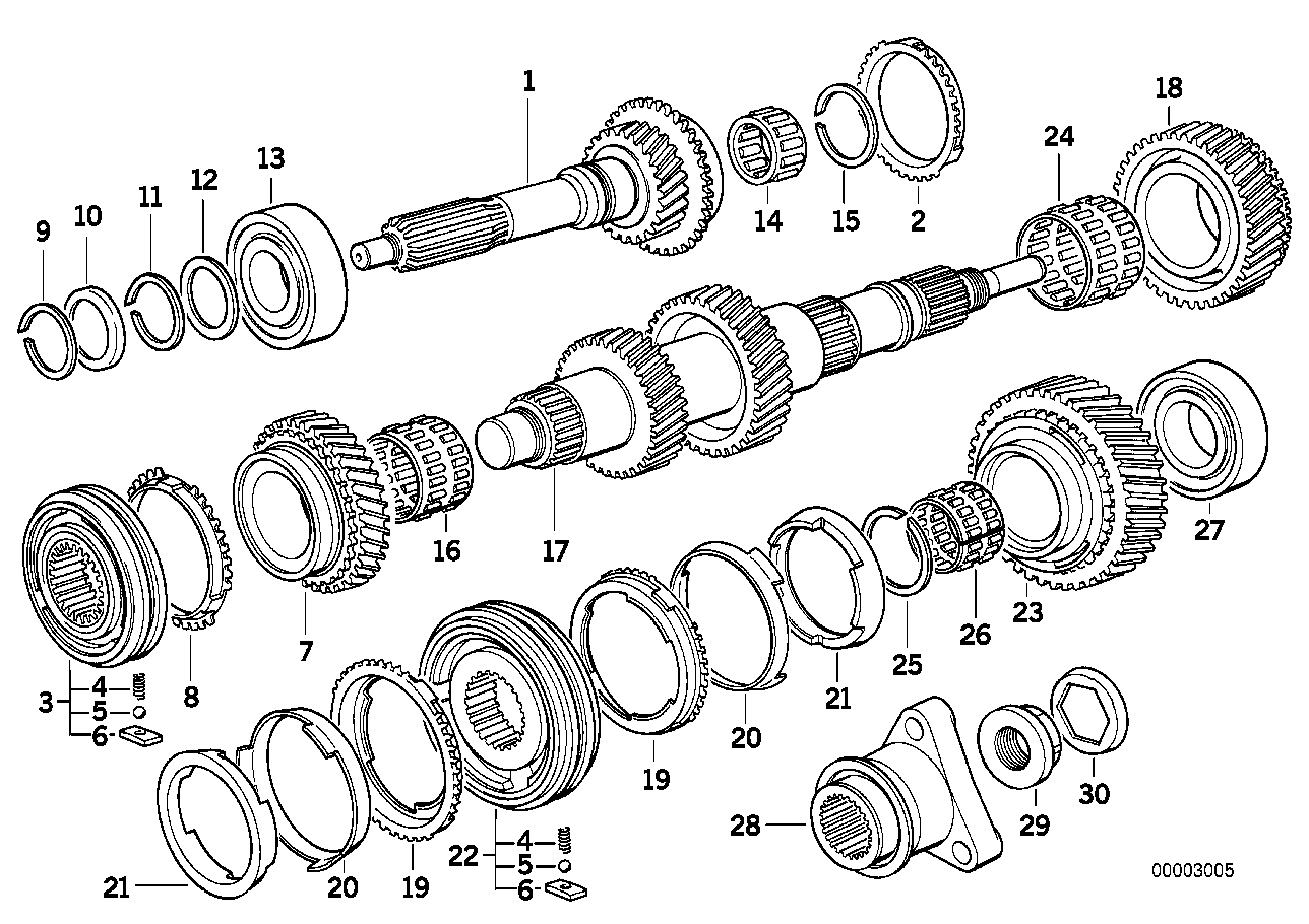 Genuine BMW 23227543815 E46 E36 E34 Shift Gear For 2Nd. Gear (Inc. 118i, 316i 1.9 & 316g) | ML Performance EU EU Car Parts