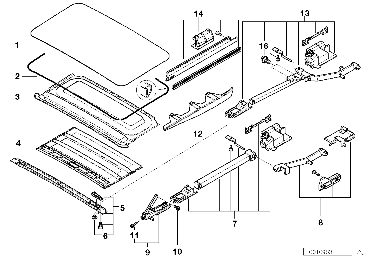 Genuine BMW 54122491513 E39 Ceiling Frame Covered Velours ANTHRAZIT (Inc. 520d, 525tds & 525td) | ML Performance EU EU Car Parts