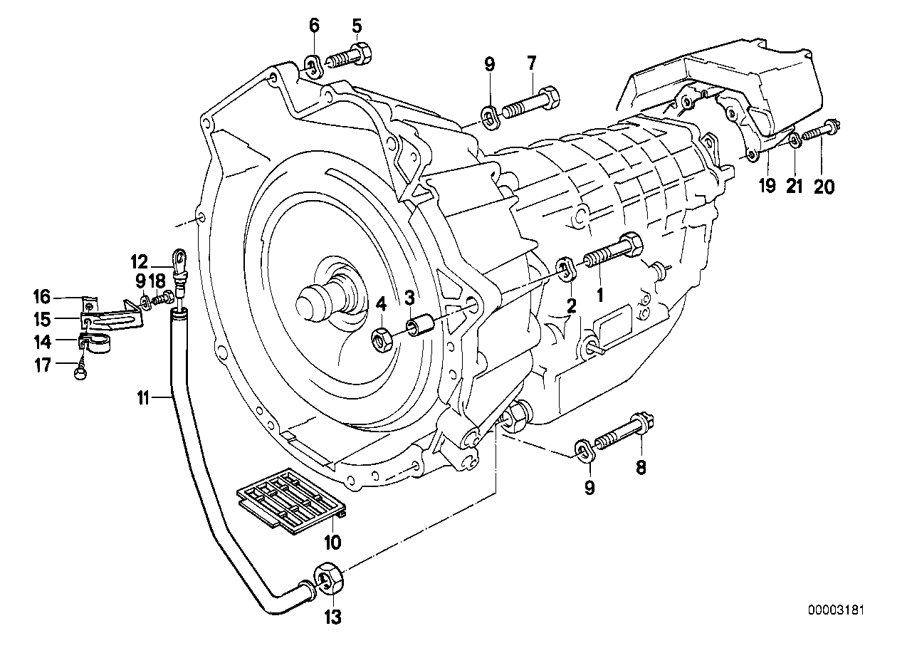 Genuine BMW 24111216283 E34 E32 Bracket (Inc. 535i, 730iL & 530i) | ML Performance EU EU Car Parts