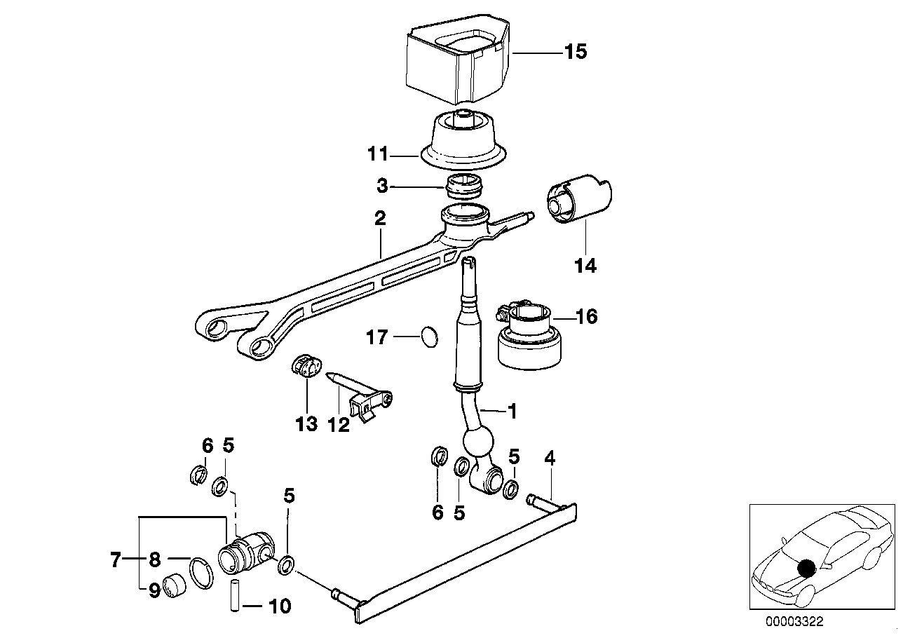 Genuine BMW 25117502939 E39 E60 E61 Gearshift Rod Joint (Inc. 535i, 525d & 530d) | ML Performance EU EU Car Parts