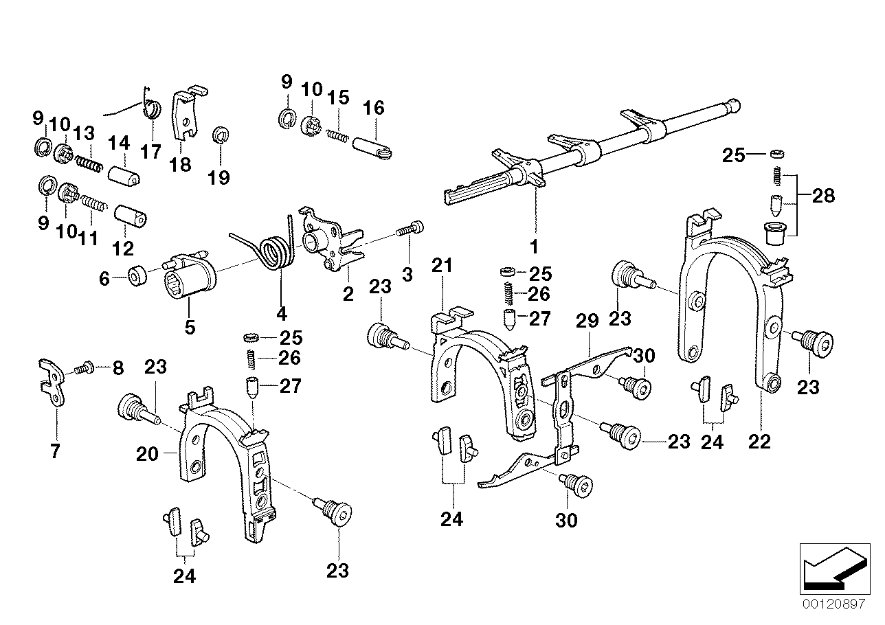 Genuine BMW 23317502165 E34 E36 E38 Locking Pin (Inc. 328Ci, 330xd & 525ix)