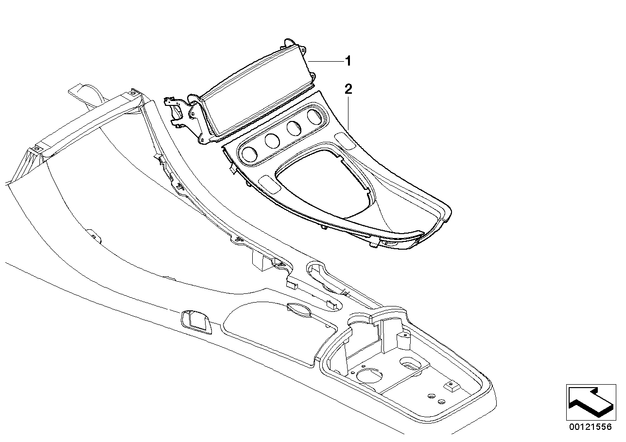Genuine BMW 51168020596 E52 Module Carrier, Center Console CARBONSCHWARZ (Inc. Z8) | ML Performance EU EU Car Parts