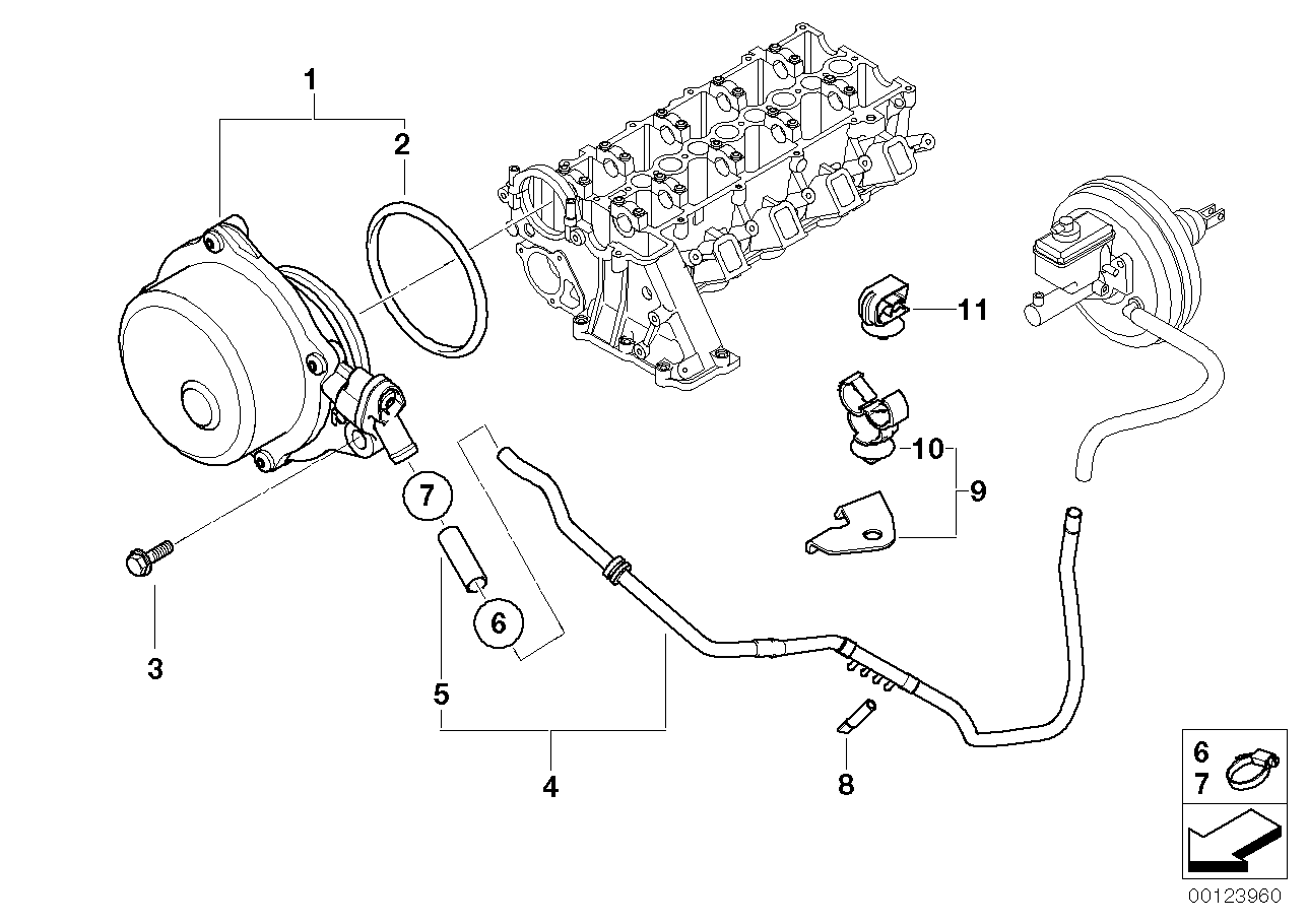 Genuine BMW 11667791232 E65 E61 E92 Vacuum Pump (Inc. 325d, 320d & X6 30dX) | ML Performance EU EU Car Parts