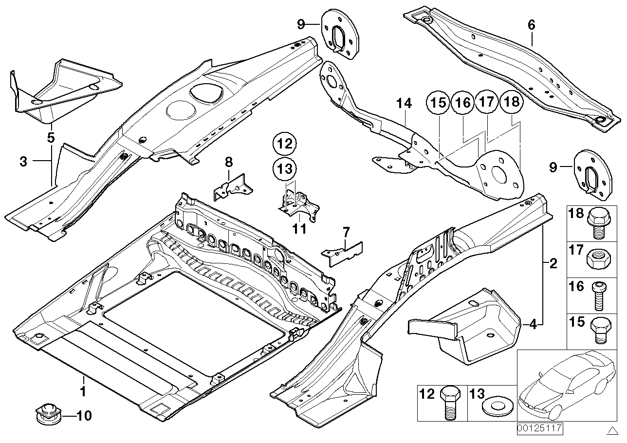 Genuine BMW 51717019019 E53 Reinforcement Towing Hinge (Inc. X5) | ML Performance EU EU Car Parts