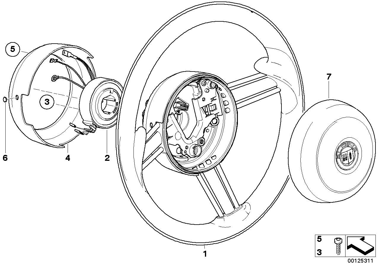 Genuine BMW 32338025851 E52 Slip Ring 7-POLIG (Inc. Alpina V8) | ML Performance EU EU Car Parts