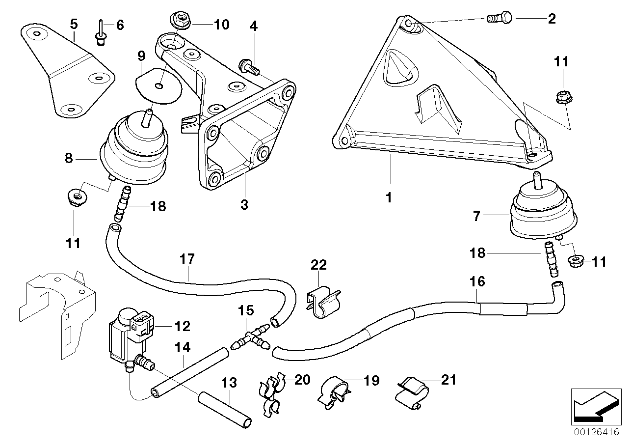 Genuine BMW 22116760557 E46 Engine Support, Left (Inc. 330Cd & 330d) | ML Performance EU EU Car Parts