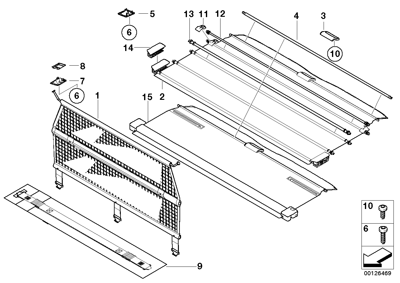 Genuine BMW 51477027256 E53 Roller Blind PASTELLGRÜN (Inc. X5) | ML Performance EU EU Car Parts