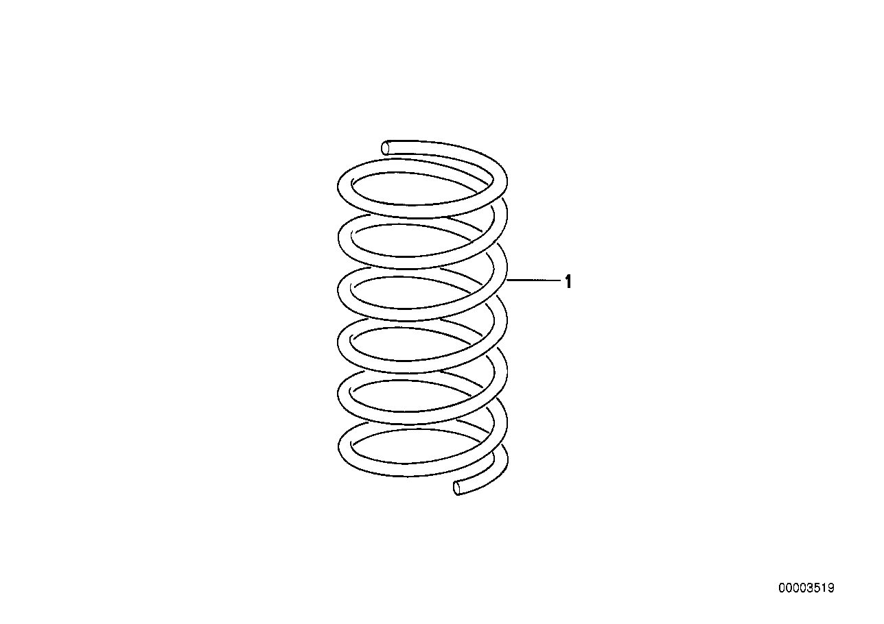 Genuine BMW 31331132674 E30 Coil Spring (Inc. 325i) | ML Performance EU EU Car Parts