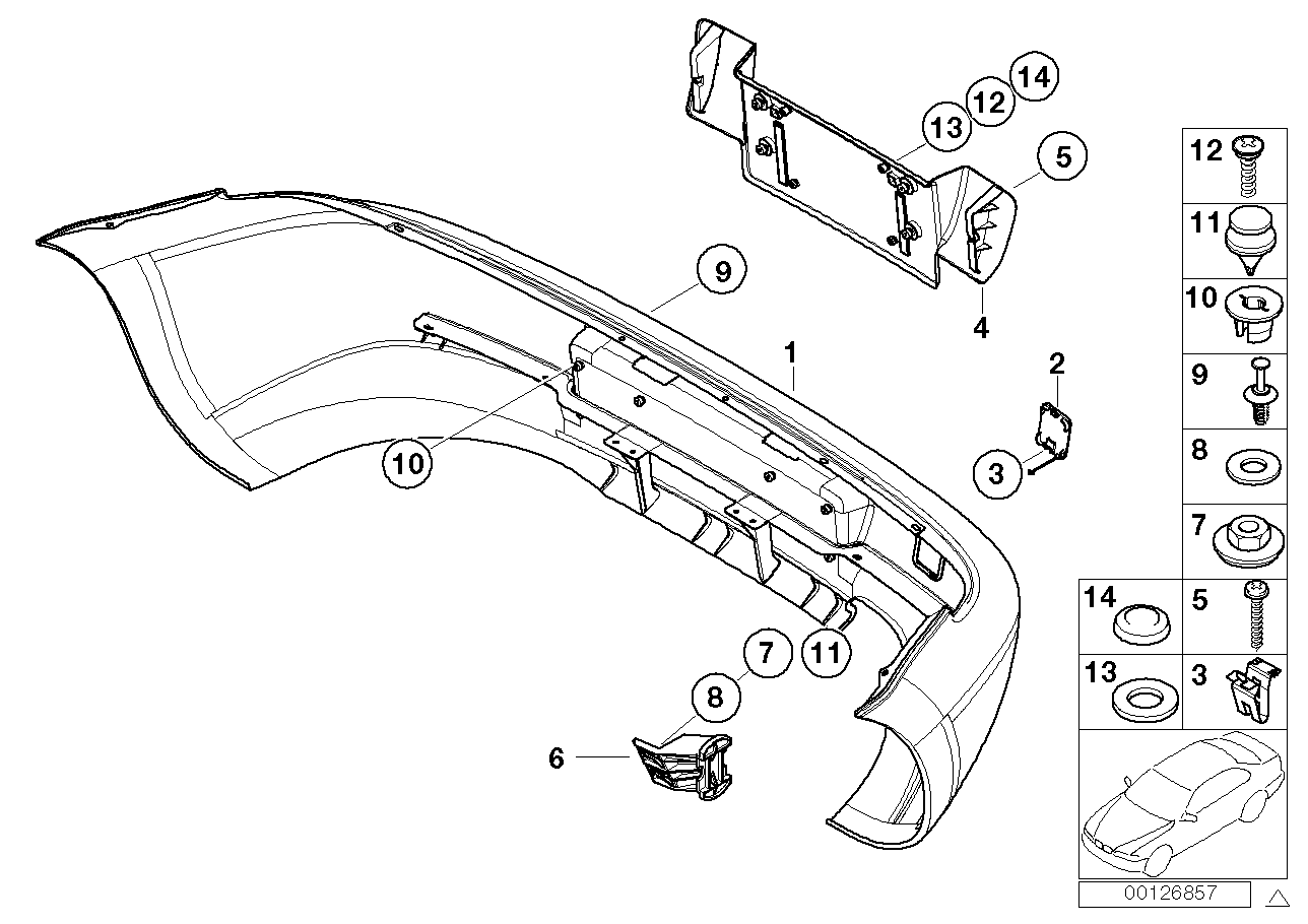Genuine BMW 51120307541 E36 Bumper Trim Panel, Primed, Rear (Inc. Z3 2.5i, Z3 3.0i & Z3 2.8) | ML Performance EU EU Car Parts