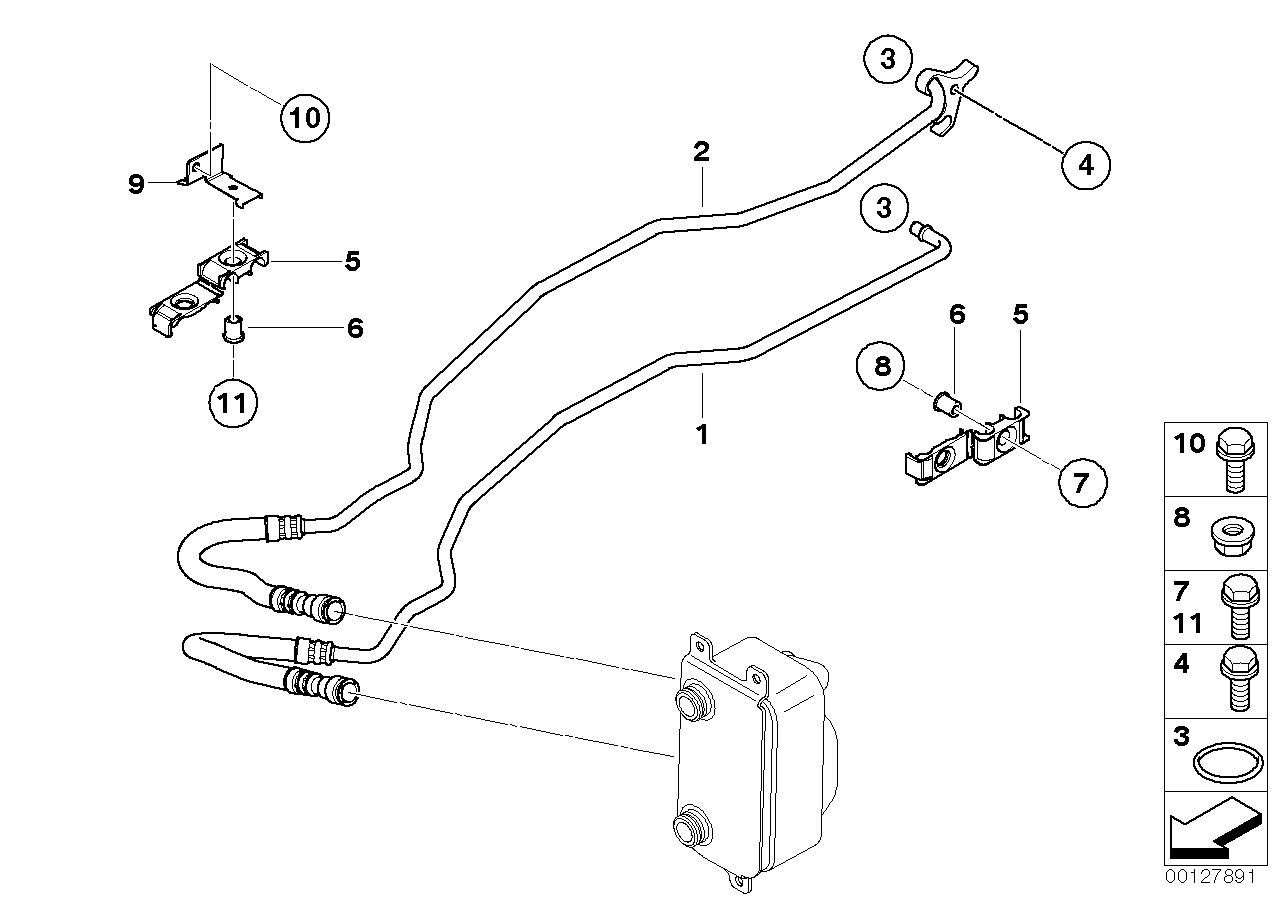 Genuine BMW 17227519269 E60 E61 Bracket Oil Pipe (Inc. 525i, 520i & 530i) | ML Performance EU EU Car Parts