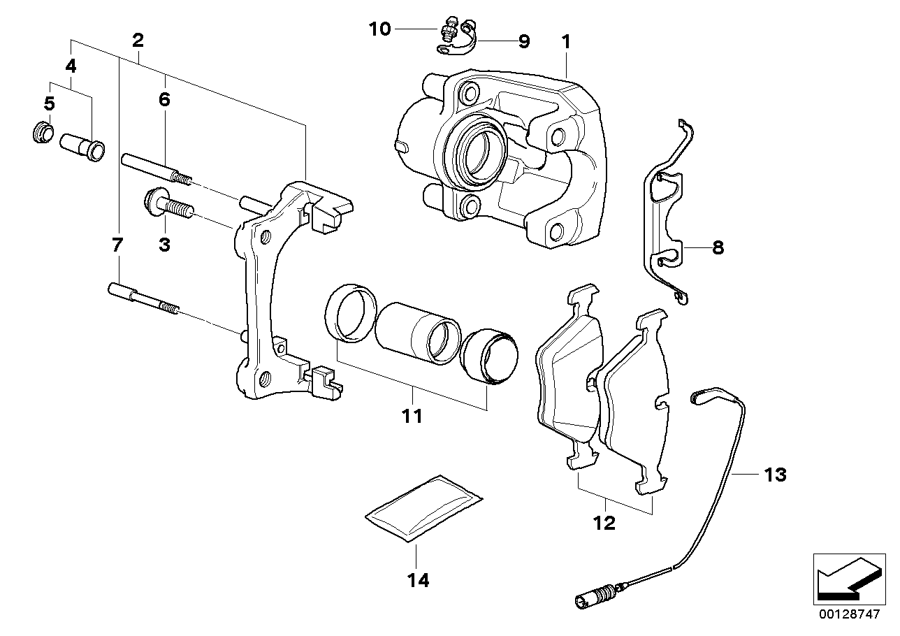 Genuine BMW 34116756304 E60 E63 Caliper Housing Right (Inc. 760Li, 745Li & 760i) | ML Performance EU EU Car Parts