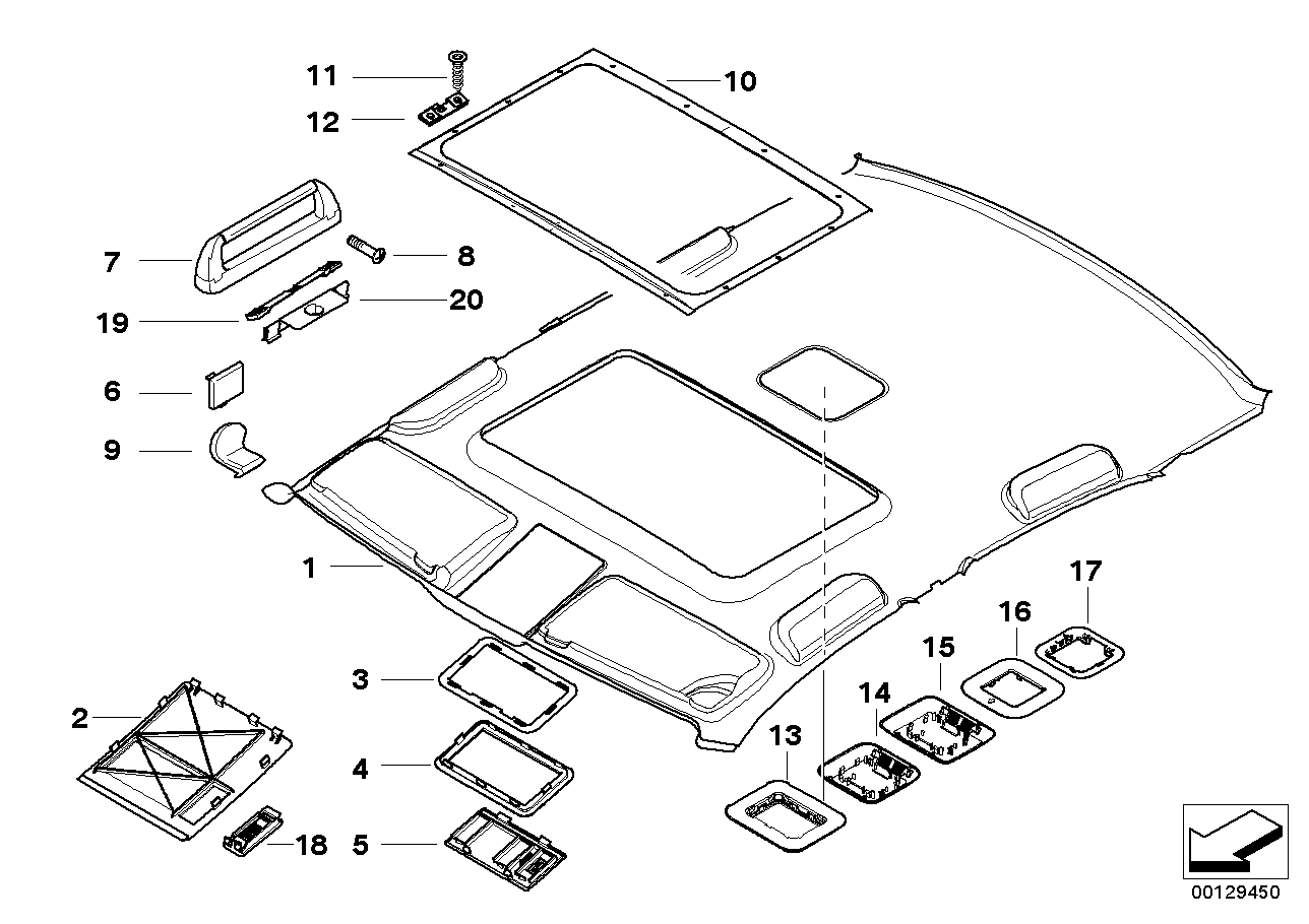 Genuine BMW 51448206616 E39 Radio Burglar AlarCover SANDBEIGE (Inc. 535i, 540i & 525d) | ML Performance EU EU Car Parts