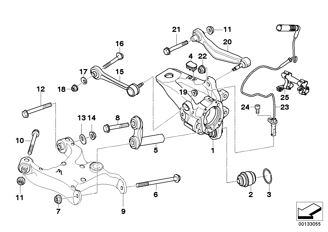 Genuine BMW 33326770923 E61 Wheel Carrier, Rear Left (Inc. 545i, 530xi & 535d) | ML Performance EU EU Car Parts