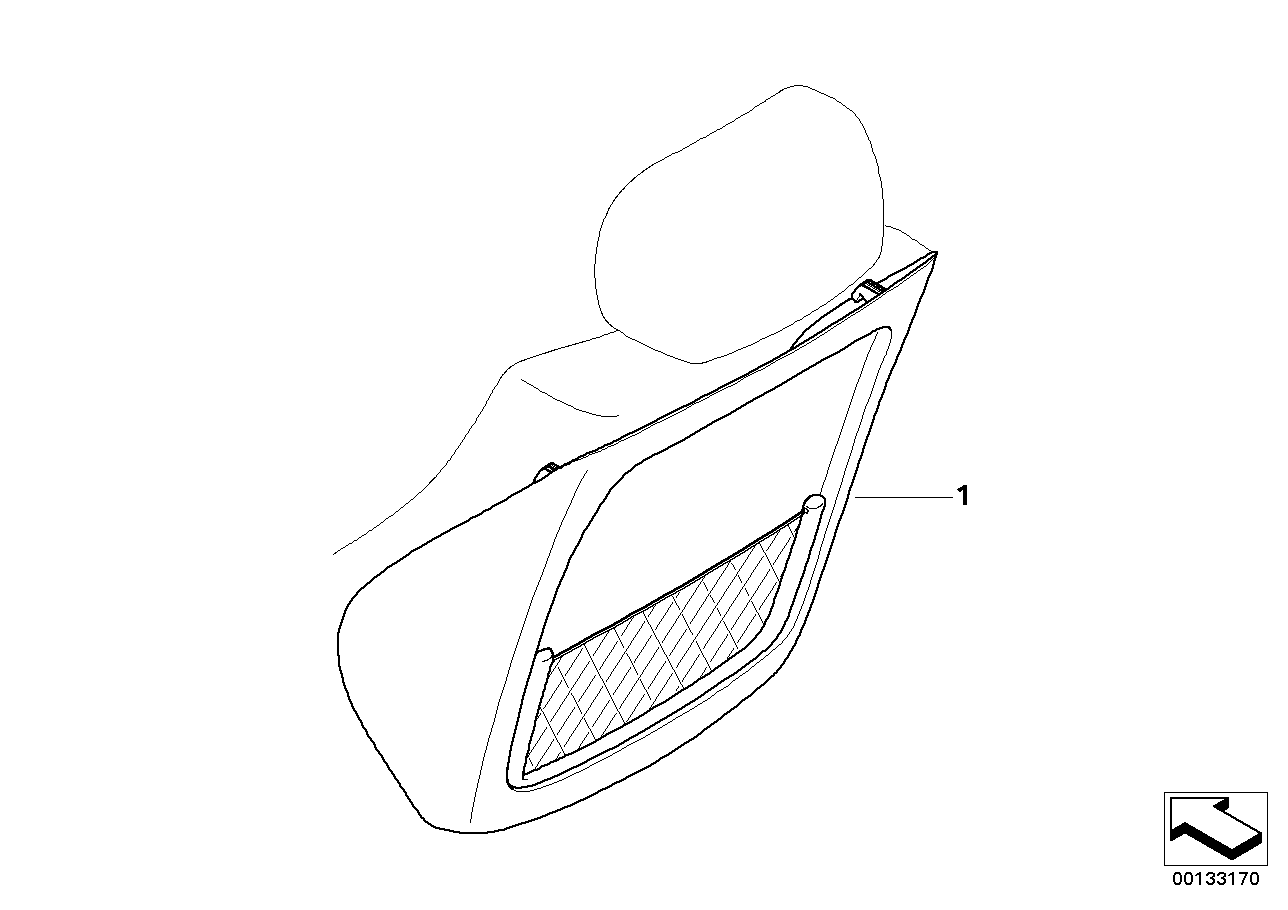 Genuine BMW 52203410160 E83 Imitation Leather Rear Panel With Pocket SANDBEIGE (Inc. X3) | ML Performance EU EU Car Parts