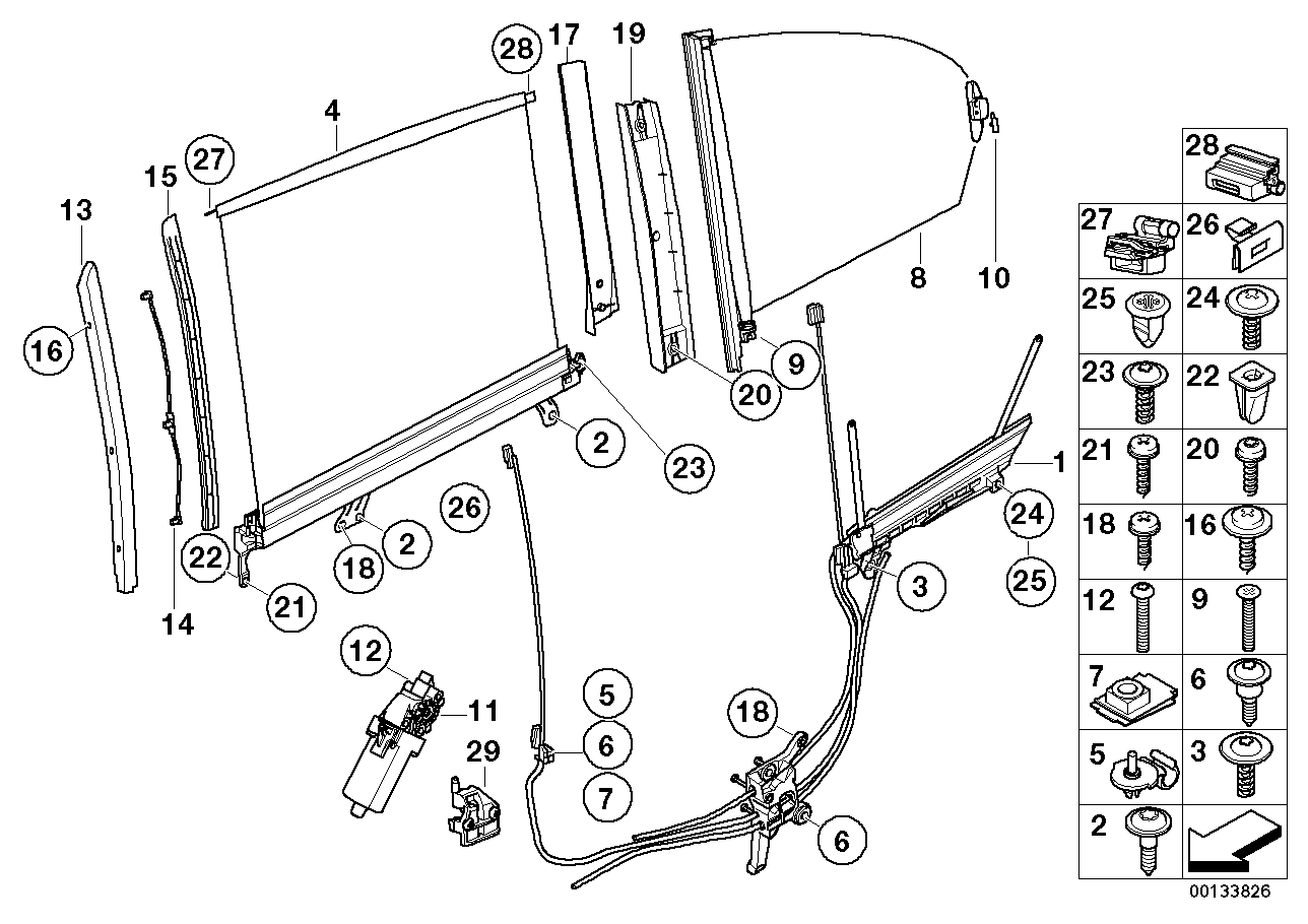 Genuine BMW 51169122632 E65 Right Rear Door Sun Blind ANTHRAZIT (Inc. 750i, 745i & 740i) | ML Performance EU EU Car Parts