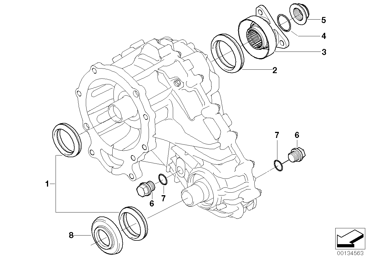 Genuine BMW 27107540772 E53 Output Flange, Rear (Inc. X5) | ML Performance EU EU Car Parts