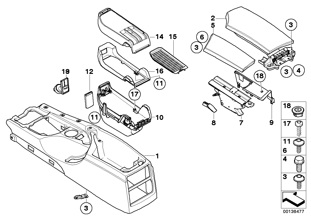 Genuine BMW 51167065518 E60 E61 Bracket, Center Console (Inc. 540i, 525xd & 523i) | ML Performance EU EU Car Parts