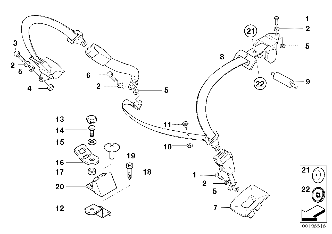 Genuine BMW 72147014809 E39 E38 Covering Cap GRAU (Inc. 740iLP, 730i & 535i) | ML Performance EU Car Parts