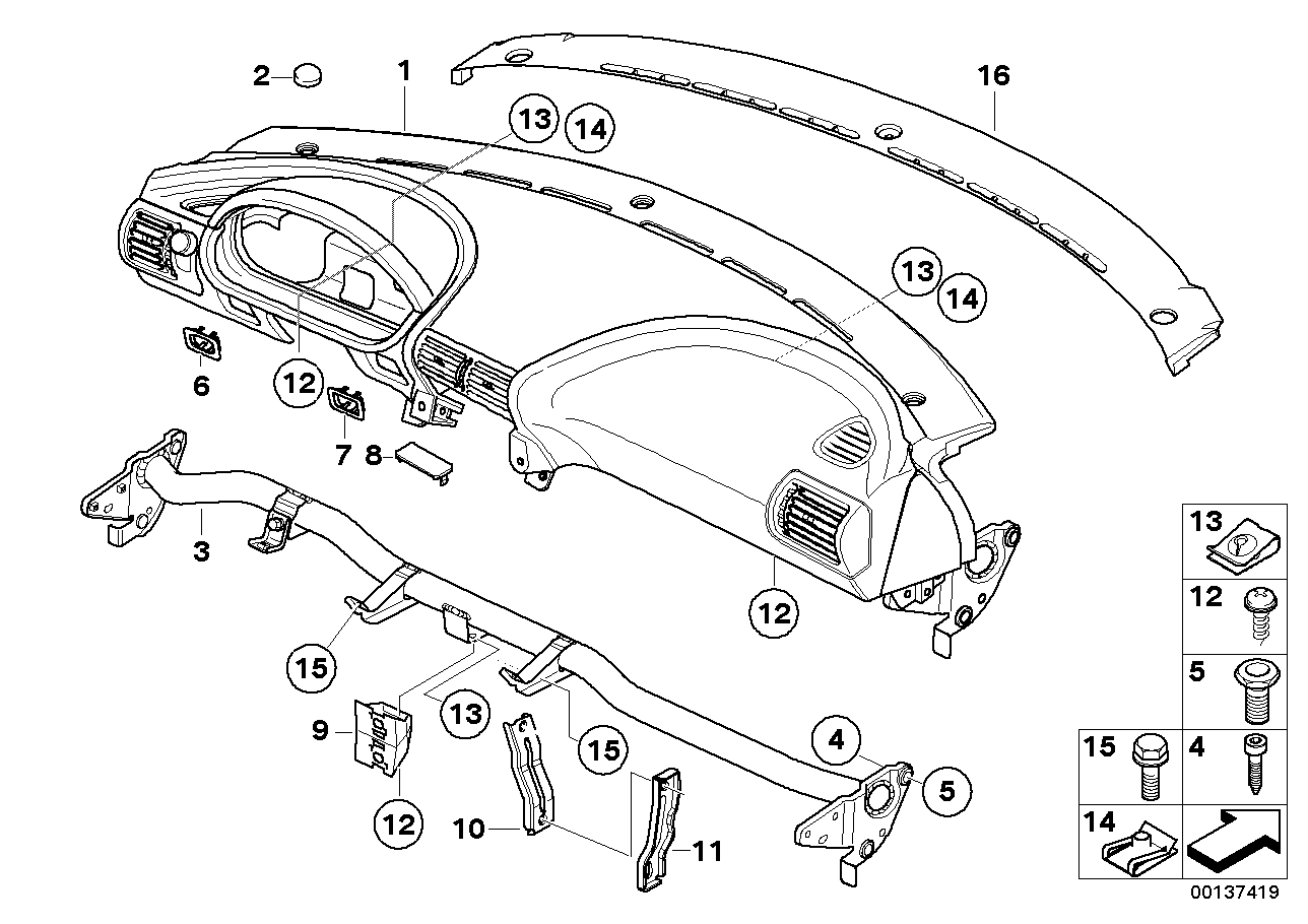 Genuine BMW 51458398754 E36 Screw (Inc. Z3 2.8, Z3 M & Z3 1.9) | ML Performance EU Car Parts