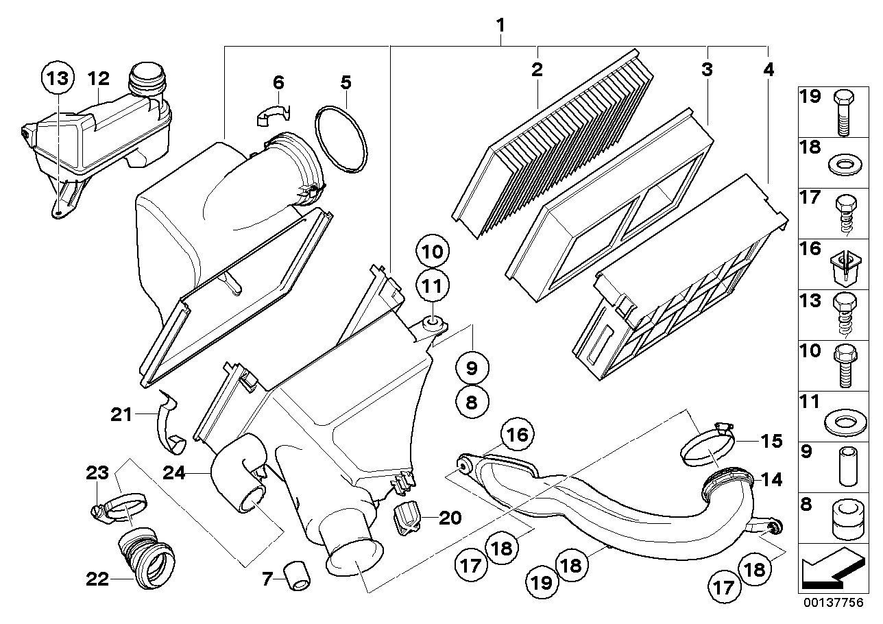 Genuine BMW 13711436679 E39 Intake Muffler (Inc. 523i & 528i) | ML Performance EU EU Car Parts