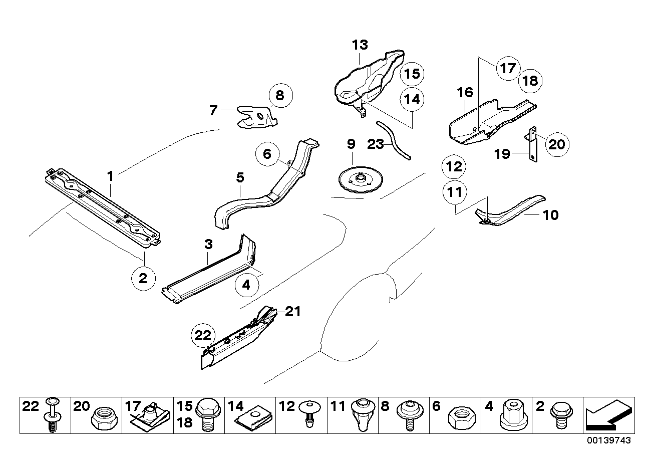 Genuine BMW 51718223441 E66 Holder, Spare-Wheel Bracket (Inc. 730Ld, 745d & 740Li) | ML Performance EU EU Car Parts