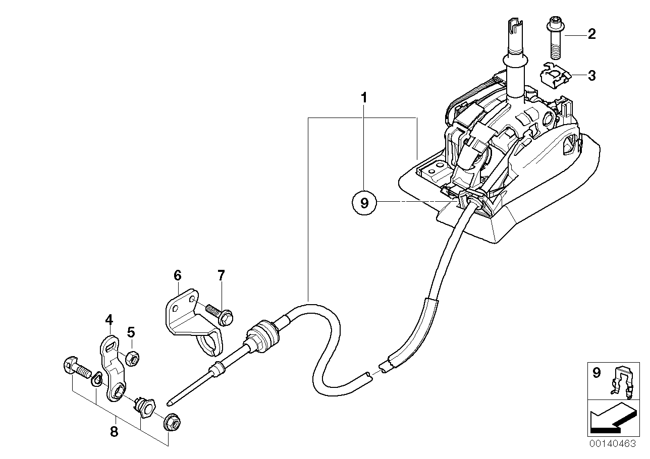 Genuine BMW 25167561186 E85 E86 Gearshift Steptronic (Inc. Z4 3.0si, Z4 2.5i & Z4 2.5si) | ML Performance EU EU Car Parts