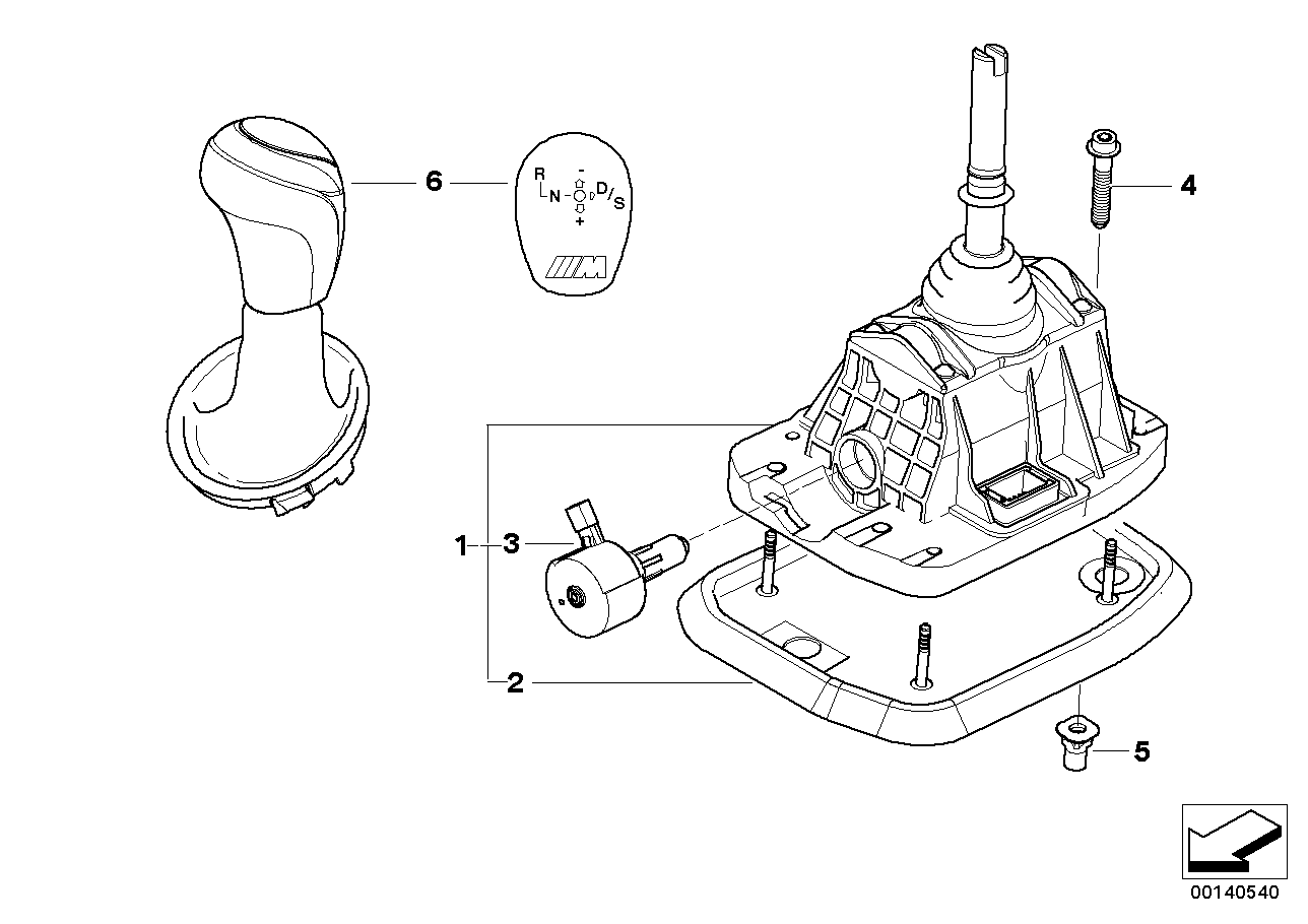 Genuine BMW 25122283851 E60 E61 E64 Gear Shifting Steptronic, Smg (Inc. M5 & M6) | ML Performance EU EU Car Parts