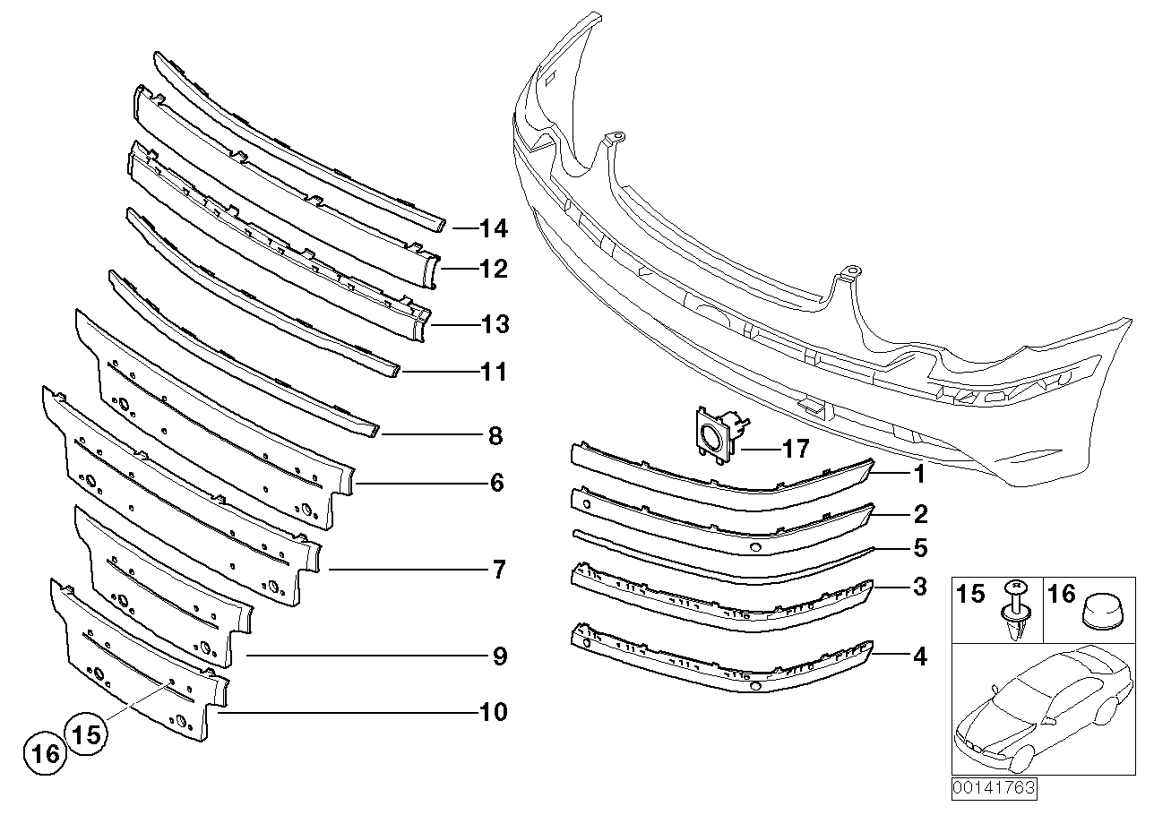 Genuine BMW 51117043454 E65 E66 Licence Plate Base Primed (Inc. 745i, 730i & 730d) | ML Performance EU EU Car Parts