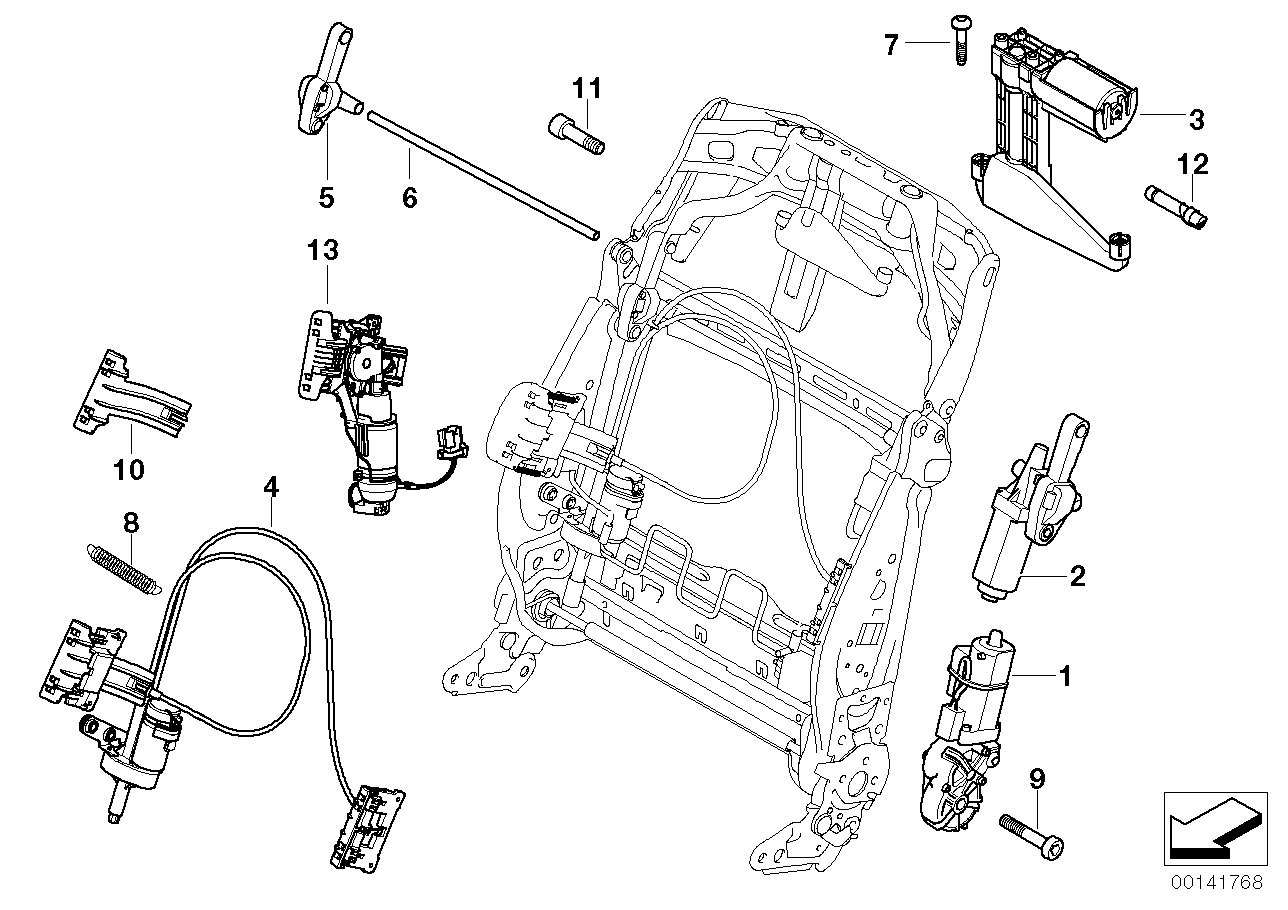 Genuine BMW 67317075946 E61 E67 RR1 Drive, Backrest Adjustment, Memory (Inc. 750i, 745d & X5 35iX) | ML Performance EU EU Car Parts