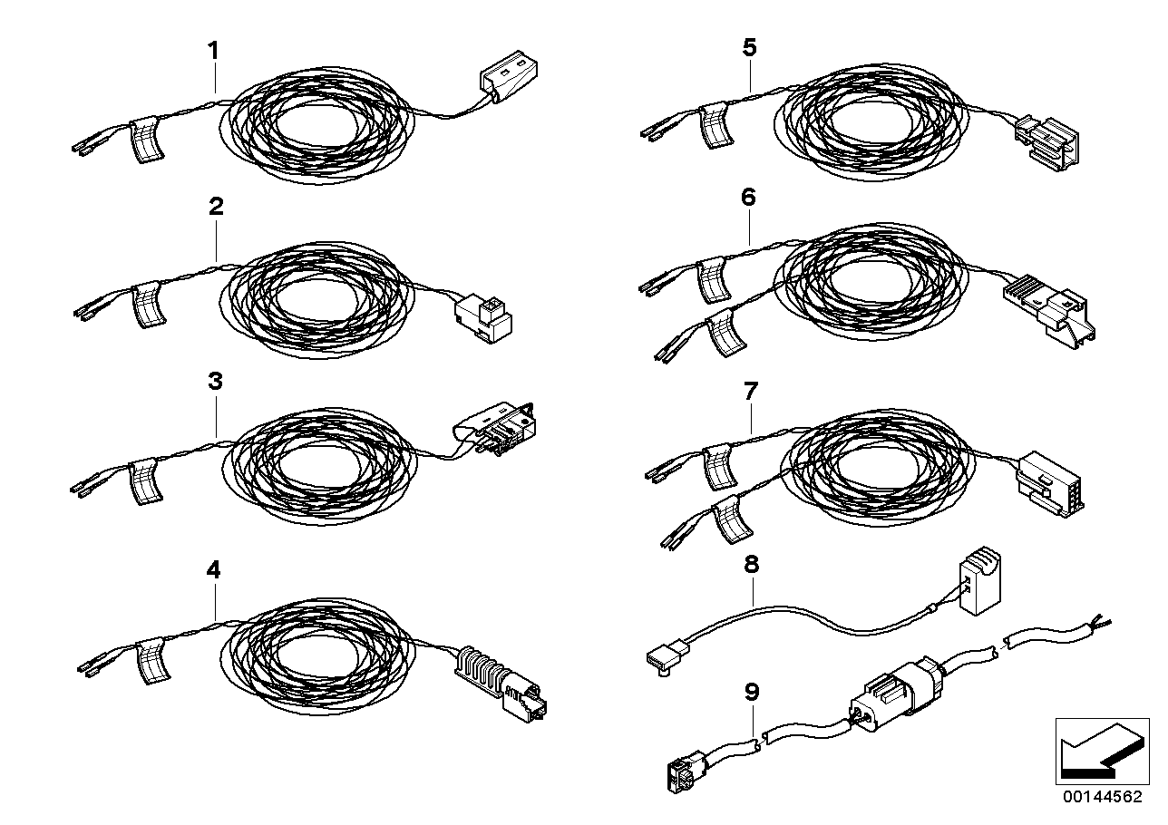 Genuine BMW 61129127980 E85 E86 Rep.Cable F Seat Plug And Control Unit (Inc. Z4 M3.2, Z4 2.5i & Z4 2.0i) | ML Performance EU EU Car Parts