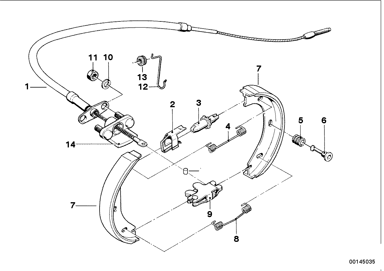 Genuine BMW 34411118580 Handbrake Cable (Inc. 3.3Li, 3.0L & 2.8L) | ML Performance EU EU Car Parts
