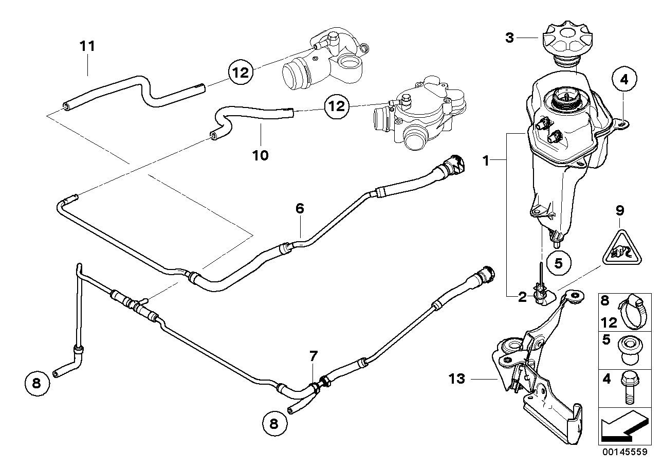 Genuine BMW 51717897897 E60 E61 E64 Cooling Water Compensation Tank Bracket (Inc. M5 & M6) | ML Performance EU EU Car Parts