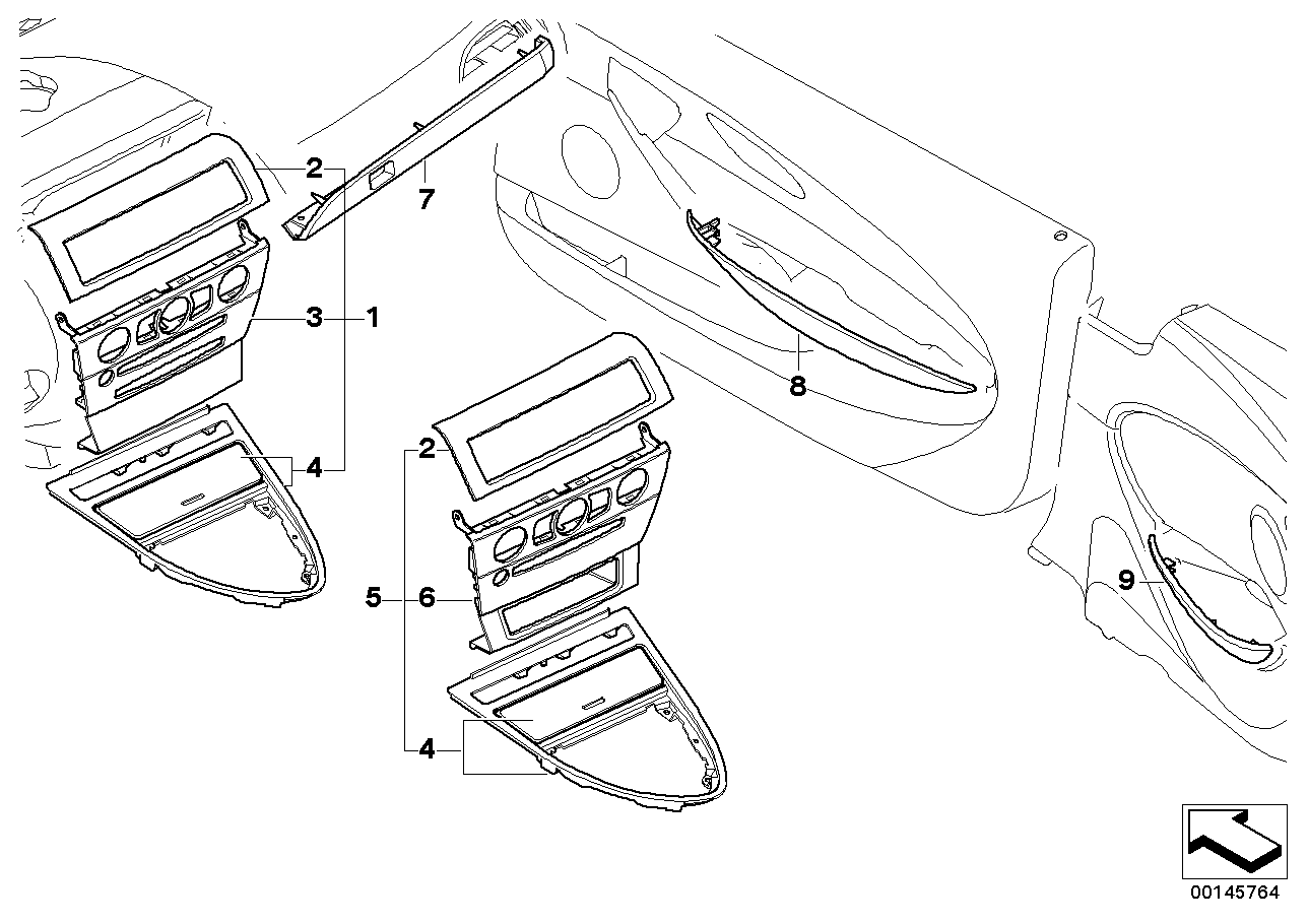 Genuine BMW 51418028856 E63 E64 Decorative Strip, Door Front Right NUßBAUM AMARONE (Inc. 645Ci, 630i & M6) | ML Performance EU EU Car Parts