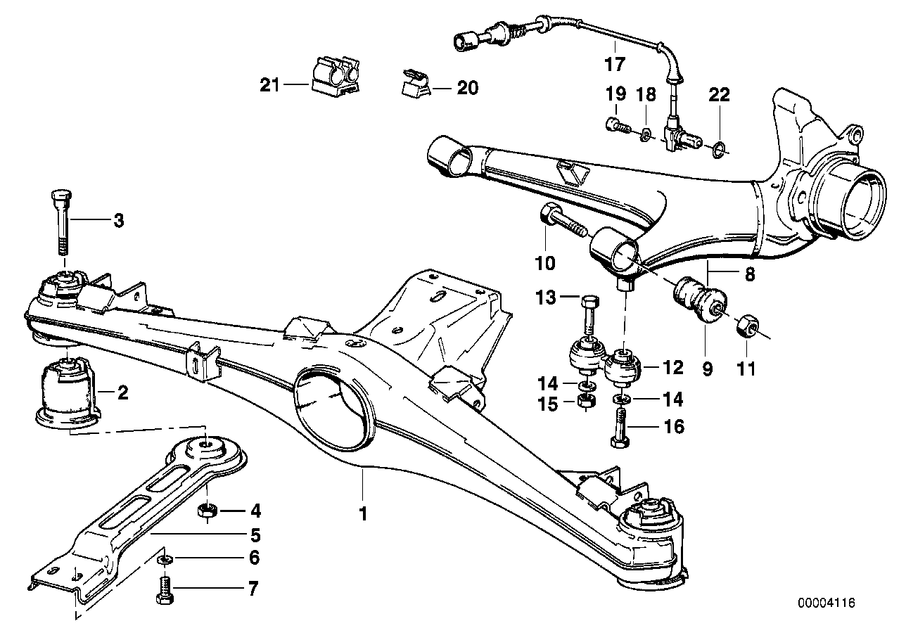 Genuine BMW 33311126013 E23 Rear Axle Carrier (Inc. 732i, 745i & 733i) | ML Performance EU EU Car Parts