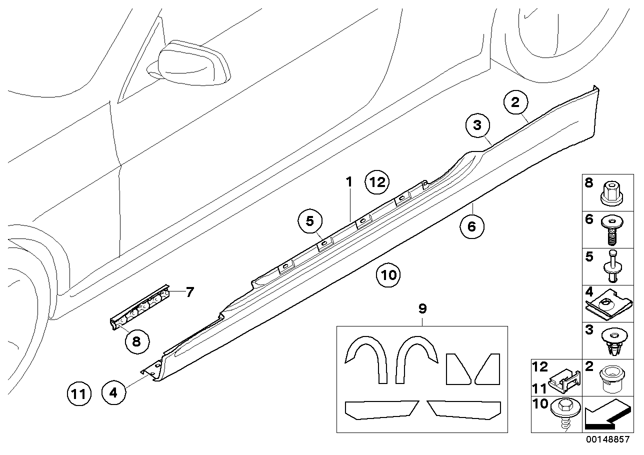 Genuine BMW 51777072876 E63 E64 Supporting Ledge Right (Inc. 635d, 630i & M6) | ML Performance EU EU Car Parts