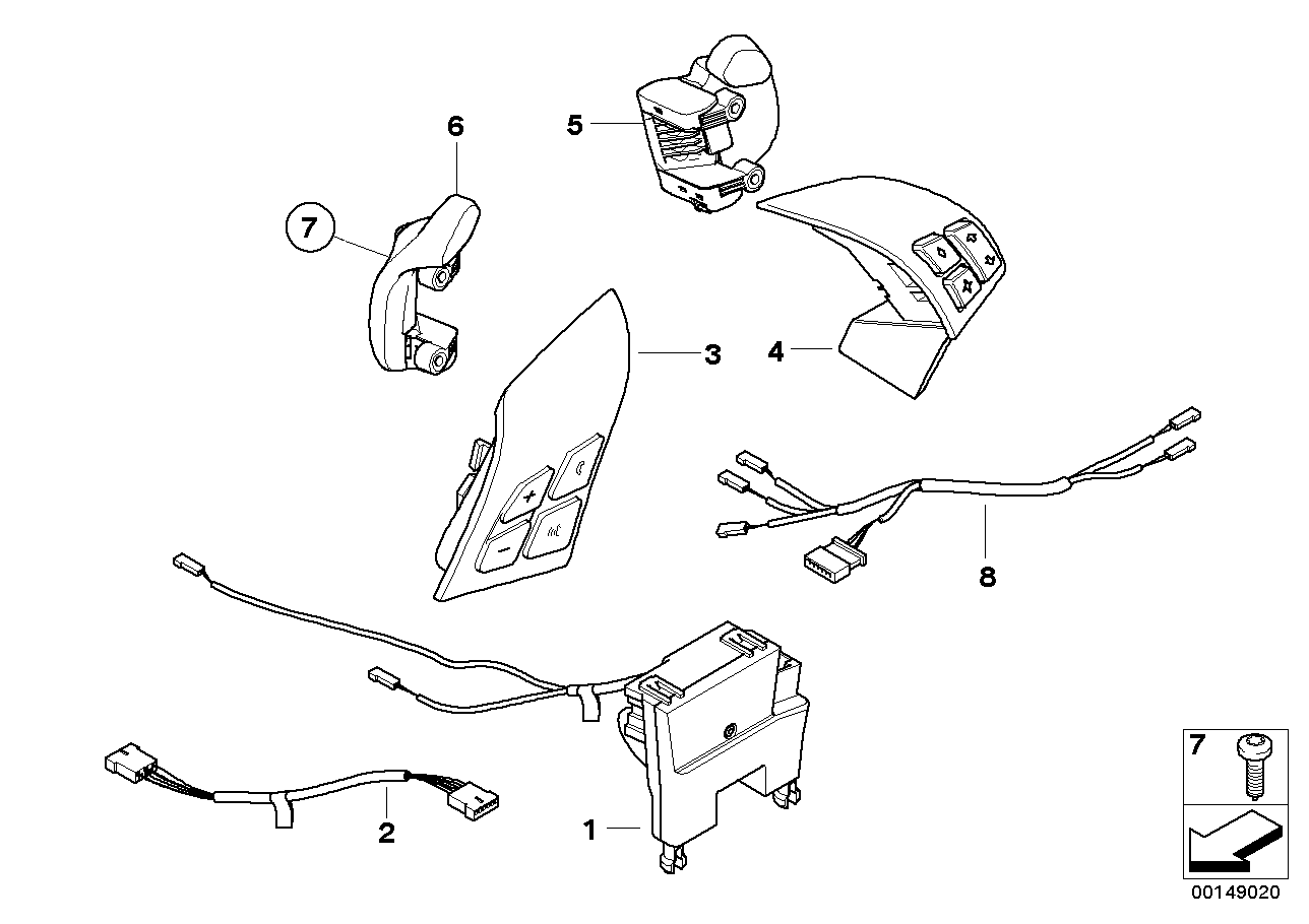 Genuine BMW 61316956277 E63 E61 E64 Rocker-Type Shift Lever, Left (Inc. 525d, 520i & 530d) | ML Performance EU EU Car Parts