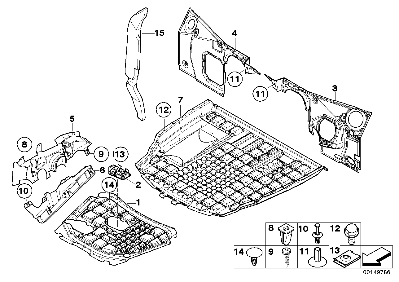 Genuine BMW 51717012078 E53 Cover, Steering Gear, Bottom Right (Inc. X5) | ML Performance EU EU Car Parts