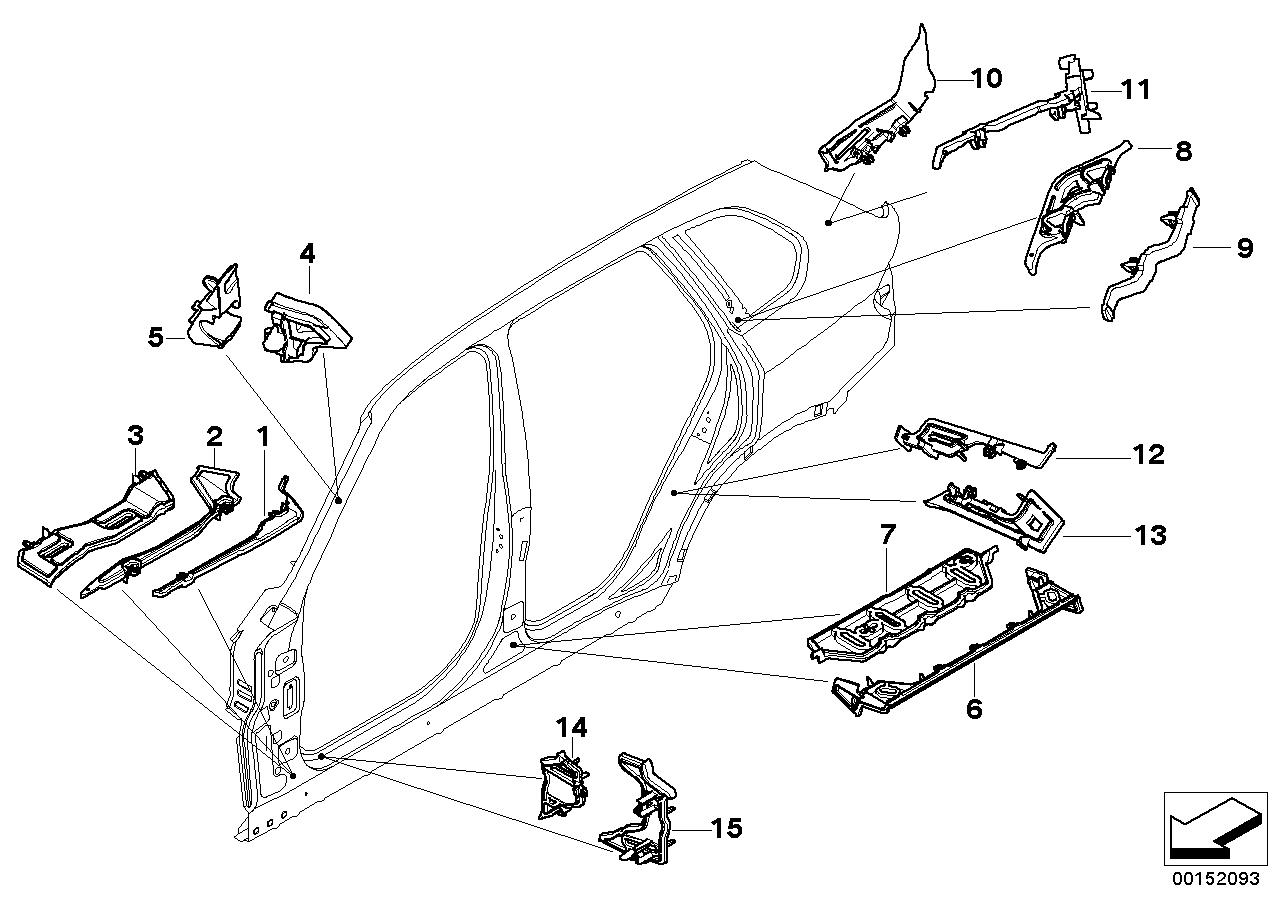 Genuine BMW 41007138175 E70 Molded Part Column D, Interior (Inc. X5) | ML Performance EU EU Car Parts