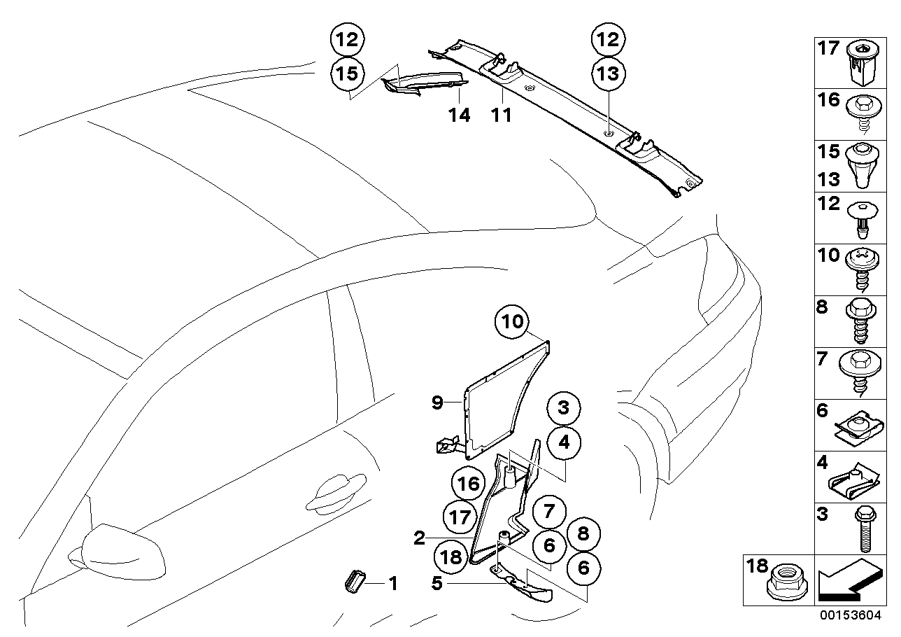 Genuine BMW 51717115395 E63 E64 Cover, Lateral Body Part Rear Left (Inc. 650i, 630i & M6) | ML Performance EU EU Car Parts