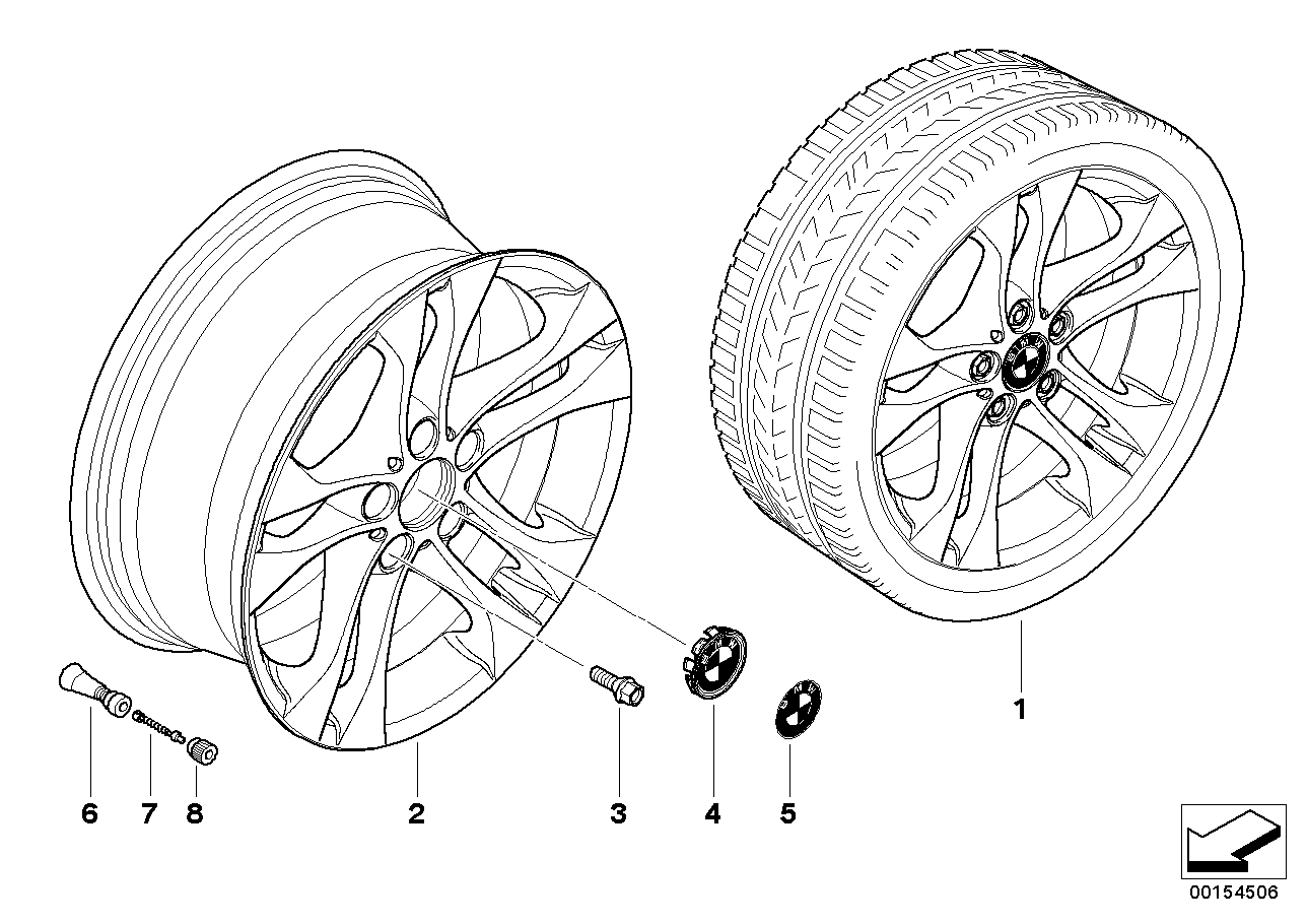 Genuine BMW 36113417394 E83 Light Alloy Rim 8JX18 ET:46 (Inc. X3) | ML Performance EU EU Car Parts